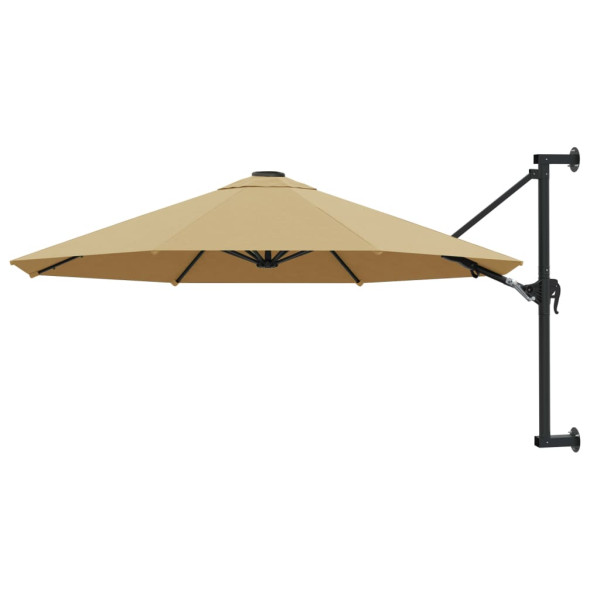 Parasol Ścienny Taupe Wiszący Składany Tarasowy Balkonowy 300 cm kolor 945843