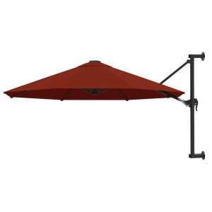 Parasol Ścienny Terakota Wiszący Składany Tarasowy Balkonowy 300 cm 945854 Parasol Ścienny Terakota Wiszący Składany Tarasowy Balkonowy 300 cm 945854