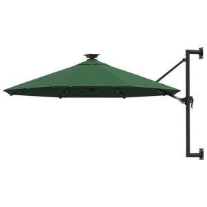 Parasol Ścienny Wiszący Składany Tarasowy Balkonowy z Oświetleniem 300 cm 945792 Parasol Ścienny Wiszący Składany Tarasowy Balkonowy z Oświetleniem 300 cm 945792