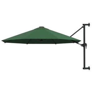 Parasol Ścienny Zielony Wiszący Składany Tarasowy Balkonowy 300 cm 945869 Parasol Ścienny Zielony Wiszący Składany Tarasowy Balkonowy 300 cm 945869