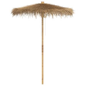 Parasol Tiki z baldachimem z liści bananowca 180 cm bambus 938876 Parasol Tiki z baldachimem z liści bananowca 180 cm bambus 938876