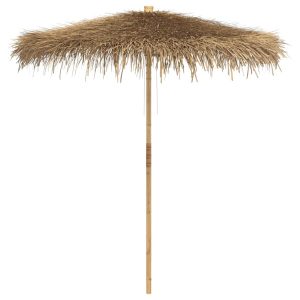 Parasol Tiki z baldachimem z liści bananowca 240 cm bambus 938852 Parasol Tiki z baldachimem z liści bananowca 240 cm bambus 938852