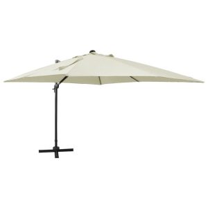 Parasol wiszący Beż vidaXL 593780 Parasol wiszący Beż vidaXL 593780