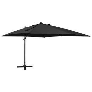 Parasol wiszący Czarny vidaXL 593829 Parasol wiszący Czarny vidaXL 593829