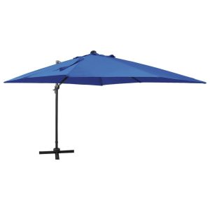 Parasol wiszący Niebieski vidaXL 593776 Parasol wiszący Niebieski vidaXL 593776
