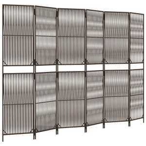 Parawan 6-panelowy brązowy polirattan 808515 Parawan 6-panelowy brązowy polirattan 808515