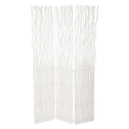 Parawan Abel 180 cm z gałązek wierzby biały polakierowany 431282