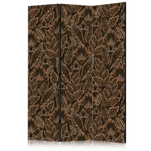 Parawan Akustyczny Brązowe Botaniczne Wzory 135x172cm 1095382 Parawan Akustyczny Brązowe Botaniczne Wzory 135x172cm 1095382