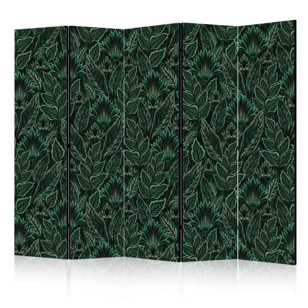 Parawan Akustyczny Zielone Botaniczne Wzory 225x172cm 1094812