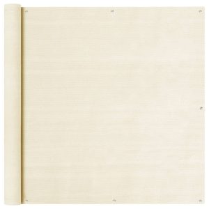 Parawan balkonowy Kremowy 120 x 600 cm vidaXL 639795