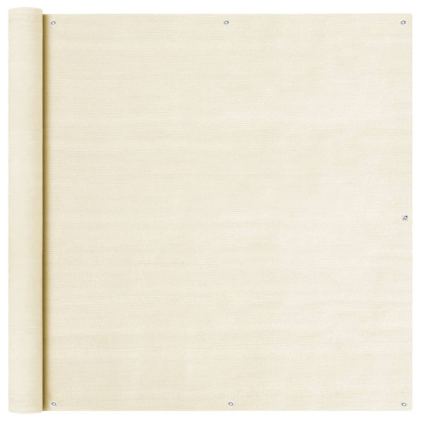 Parawan balkonowy Kremowy 120 x 600 cm vidaXL 639795
