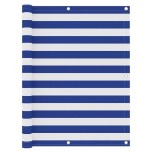 Parawan Balkonowy Mata Balkonowa Osłona Balkon Biało-Niebieski 120×500 cm 953079 Parawan Balkonowy Mata Balkonowa Osłona Balkon Biało-Niebieski 120×500 cm 953079