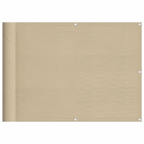 Parawan Balkonowy Mata Balkonowa Osłona Balkon Taras Beżowy 75x700 cm 953075