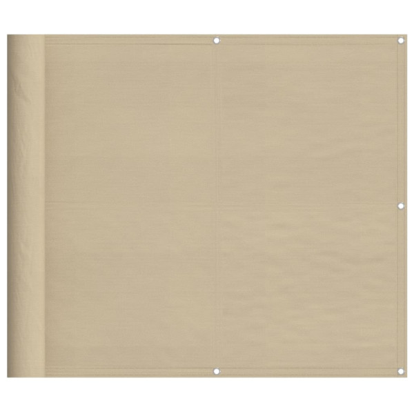 Parawan Balkonowy Mata Balkonowa Osłona Balkon Taras Beżowy 90x800 cm 952987
