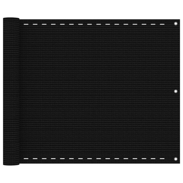 Parawan Balkonowy Mata Balkonowa Osłona Balkon Taras Czarny 75x400 cm 953081