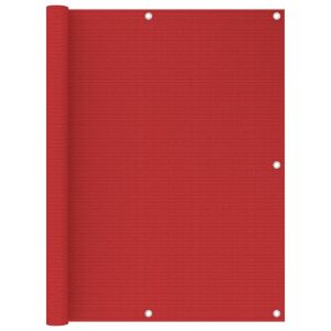 Parawan Balkonowy Mata Balkonowa Osłona Balkon Taras Czerwony 120×400 cm 952948