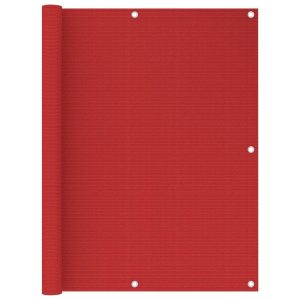Parawan Balkonowy Mata Balkonowa Osłona Balkon Taras Czerwony 120×500 cm 953109