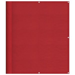 Parawan Balkonowy Mata Balkonowa Osłona Balkon Taras Czerwony 120×800 cm 952780