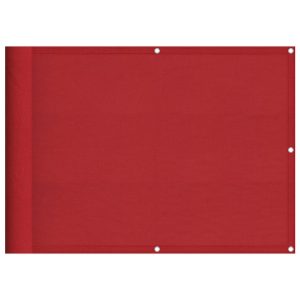 Parawan Balkonowy Mata Balkonowa Osłona Balkon Taras Czerwony 75×700 cm 952793