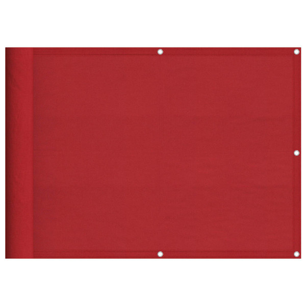 Parawan Balkonowy Mata Balkonowa Osłona Balkon Taras Czerwony 75x700 cm 952793