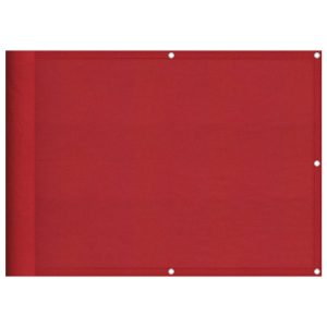 Parawan Balkonowy Mata Balkonowa Osłona Balkon Taras Czerwony 75×800 cm 953089