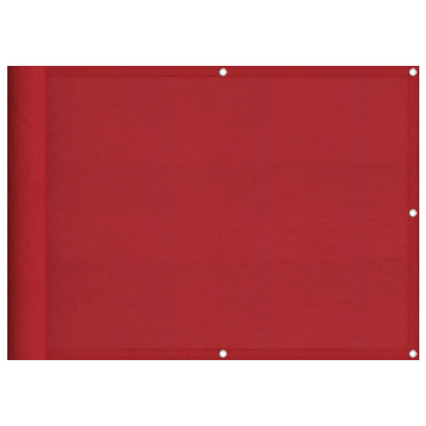 Parawan Balkonowy Mata Balkonowa Osłona Balkon Taras Czerwony 75x800 cm 953089