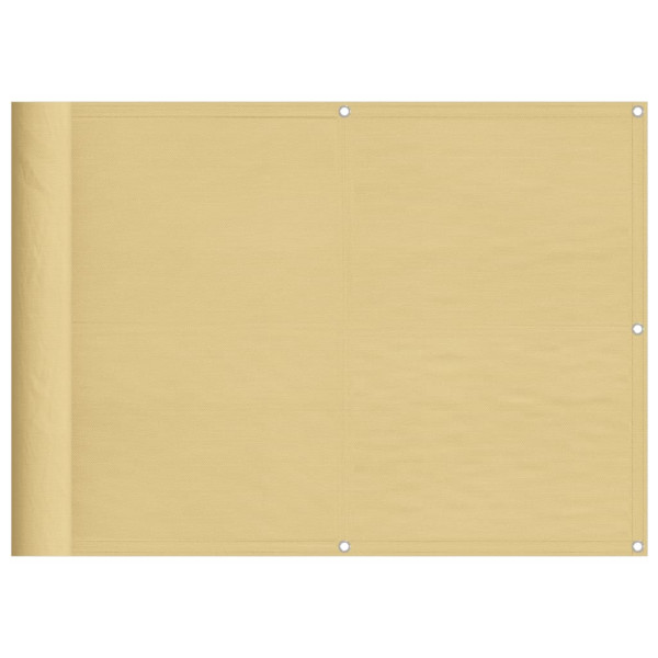Parawan Balkonowy Mata Balkonowa Osłona Balkon Taras Piaskowy 75x400 cm 952784