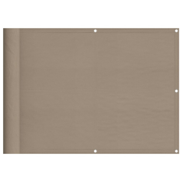 Parawan Balkonowy Mata Balkonowa Osłona Balkon Taras Taupe 75x700 cm 952965