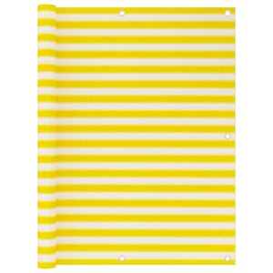 Parawan Balkonowy Mata Balkonowa Osłona Balkon Taras Żółto-Biały 120×500 cm 952996 Parawan Balkonowy Mata Balkonowa Osłona Balkon Taras Żółto-Biały 120×500 cm 952996