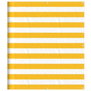 Parawan Balkonowy Mata Balkonowa Osłona Balkon Taras Żółto Biały 120×700 cm 953161 Parawan Balkonowy Mata Balkonowa Osłona Balkon Taras Żółto Biały 120×700 cm 953161