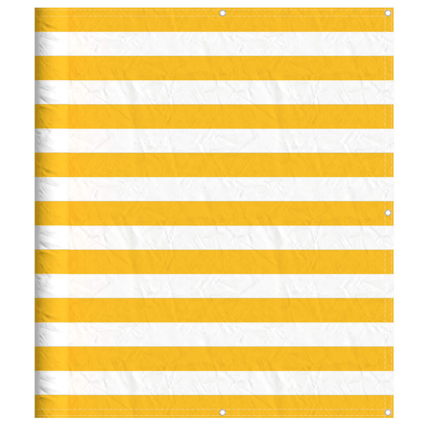 Parawan Balkonowy Mata Balkonowa Osłona Balkon Taras Żółto Biały 120x700 cm 953161