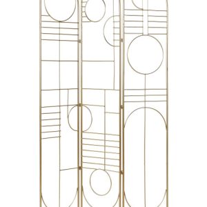 Parawan dekoracyjny metalowy 3 panele złoty 443409 Parawan dekoracyjny metalowy 3 panele złoty 443409