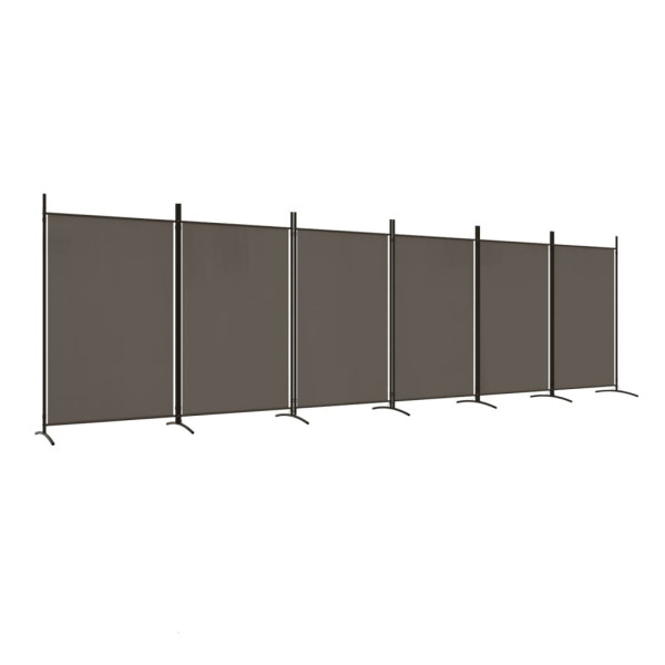 Parawan Dekoracyjny Składany Parawan Panelowy Antracyt 520x180 cm tkanina 808392