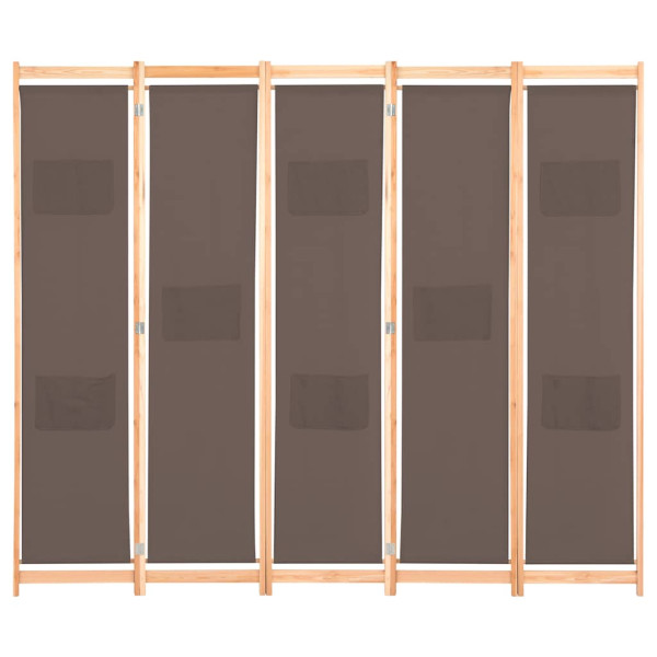 Parawan Dekoracyjny Składany Parawan Panelowy Brązowy 200 x 170 x 4 cm 808404