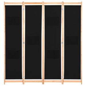 Parawan Dekoracyjny Składany Parawan Panelowy Czarny 160x170x4 cm 808465 Parawan Dekoracyjny Składany Parawan Panelowy Czarny 160x170x4 cm 808465