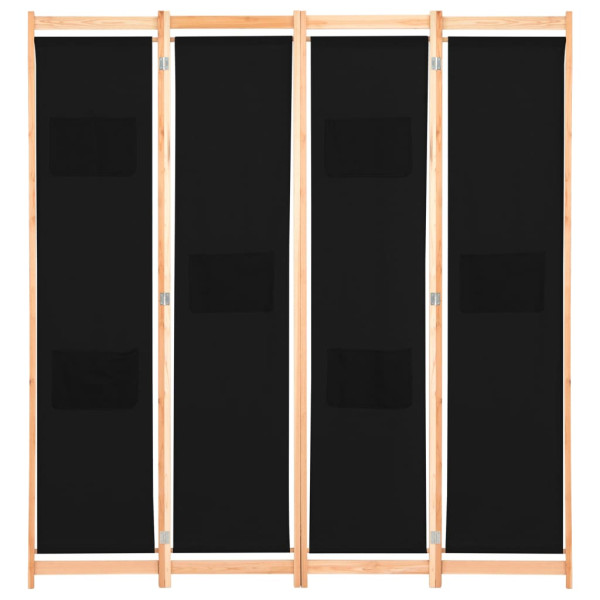Parawan Dekoracyjny Składany Parawan Panelowy Czarny 160x170x4 cm 808465