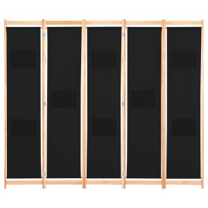 Parawan Dekoracyjny Składany Parawan Panelowy Czarny 200 x 170 x 4 cm 808506 Parawan Dekoracyjny Składany Parawan Panelowy Czarny 200 x 170 x 4 cm 808506