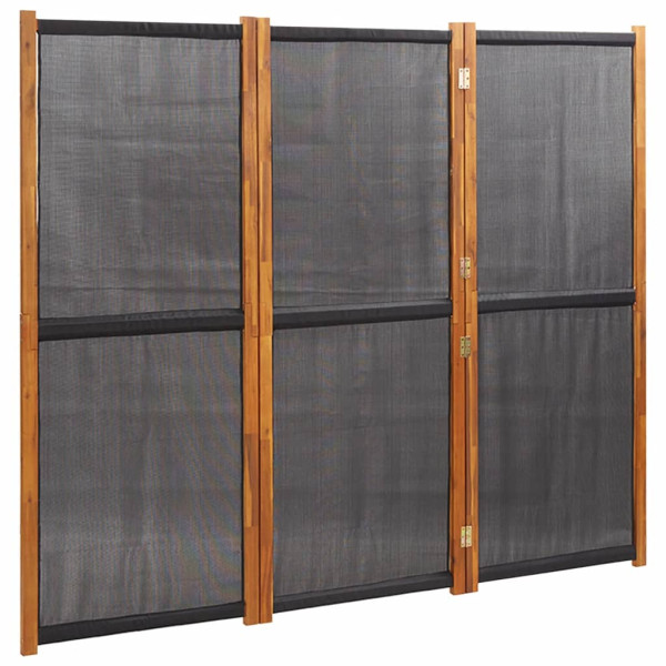 Parawan Dekoracyjny Składany Parawan Panelowy Czarny 210 x 180 cm 808535