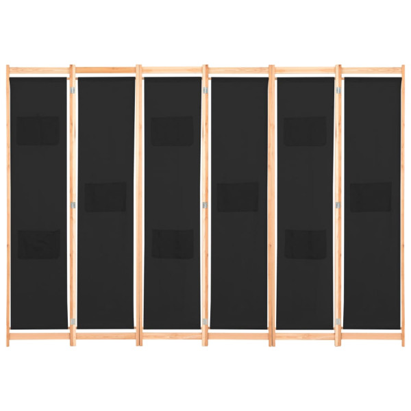 Parawan Dekoracyjny Składany Parawan Panelowy Czarny 240 x 170 x 4 cm 808410