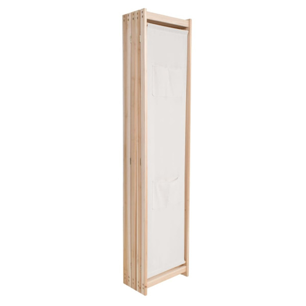 Parawan Dekoracyjny Składany Parawan Panelowy Kremowy 200 x 170 x 4 cm 808380