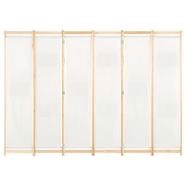 Parawan Dekoracyjny Składany Parawan Panelowy Kremowy 240 x 170 x 4 cm 808485