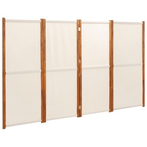 Parawan Dekoracyjny Składany Parawan Panelowy Kremowy 280 x 180 cm 808319 Parawan Dekoracyjny Składany Parawan Panelowy Kremowy 280 x 180 cm 808319