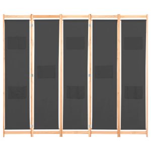 Parawan Dekoracyjny Składany Parawan Panelowy Szary 200 x 170 x 4 cm 808342 Parawan Dekoracyjny Składany Parawan Panelowy Szary 200 x 170 x 4 cm 808342