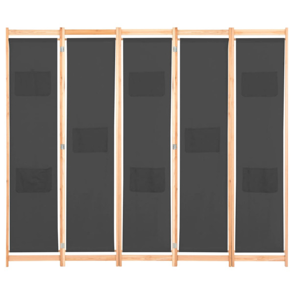 Parawan Dekoracyjny Składany Parawan Panelowy Szary 200 x 170 x 4 cm 808342