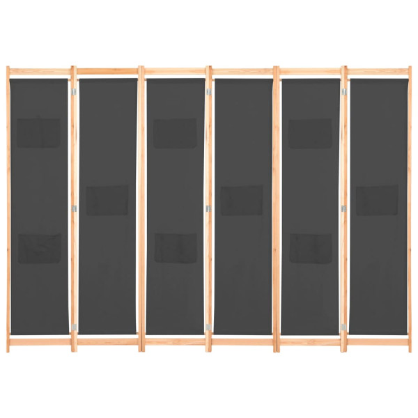 Parawan Dekoracyjny Składany Parawan Panelowy Szary 240 x 170 x 4 cm 808551