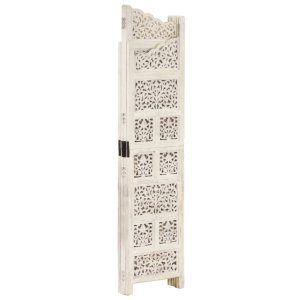 Parawan Drewniany Panelowy Panel Dekoracyjny Biały Przegroda 160×165 cm 808516 Parawan Drewniany Panelowy Panel Dekoracyjny Biały Przegroda 160×165 cm 808516