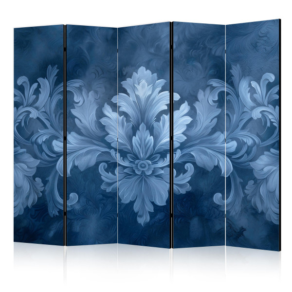 Parawan Dwustronny Ciemnoniebieska Dekoracja 225x172cm 1095234