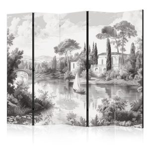 Parawan Dwustronny Czarno-Biały Pejzaż Vintage 225x172cm 1094747 Parawan Dwustronny Czarno-Biały Pejzaż Vintage 225x172cm 1094747