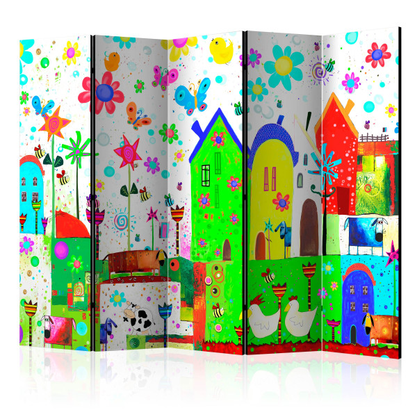 Parawan dwustronny Dla dzieci 225 x 172 cm 1 szt 575230