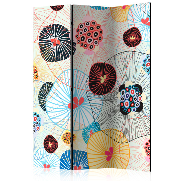 Parawan dwustronny Kwiaty 135 x 172 cm 1 szt 574740